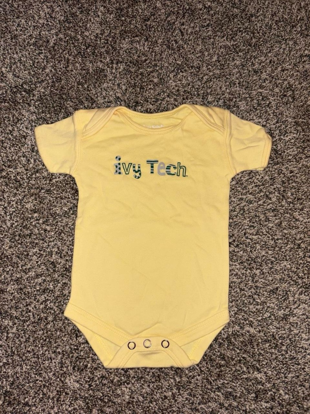 Yellow Ivy Tech baby bodysuit